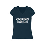 Load image into Gallery viewer, Lightly Melanated Hella Black V-Neck Tee
