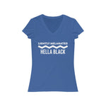 Load image into Gallery viewer, Lightly Melanated Hella Black V-Neck Tee
