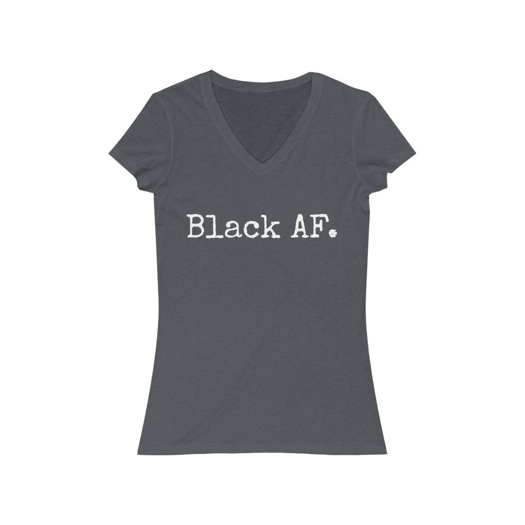 Black AF. Women's Jersey Short Sleeve V-Neck Tee