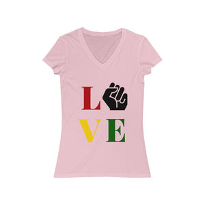 Power in Black Love V-Neck Tee