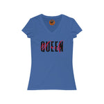 Load image into Gallery viewer, Black Queen V-Neck Tee
