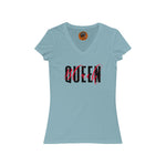 Load image into Gallery viewer, Black Queen V-Neck Tee
