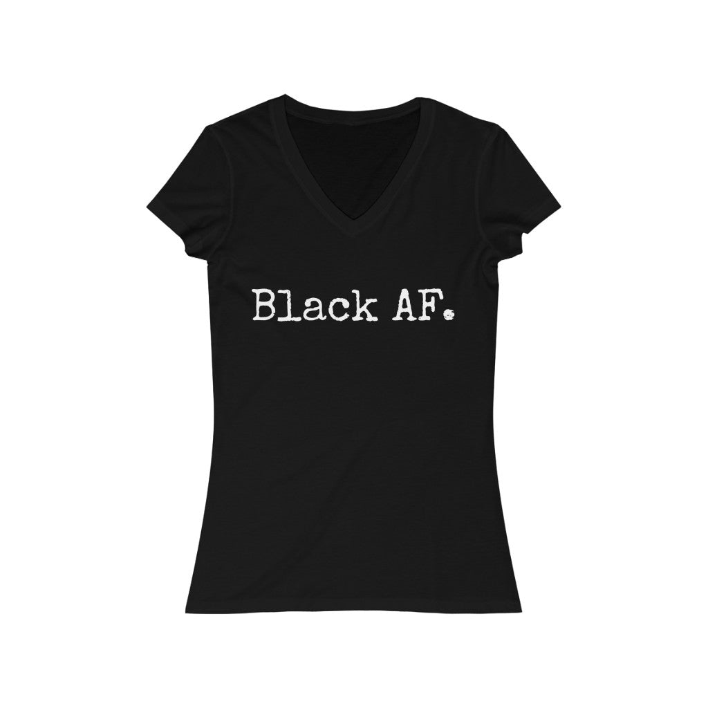 Black AF. Women's Jersey Short Sleeve V-Neck Tee