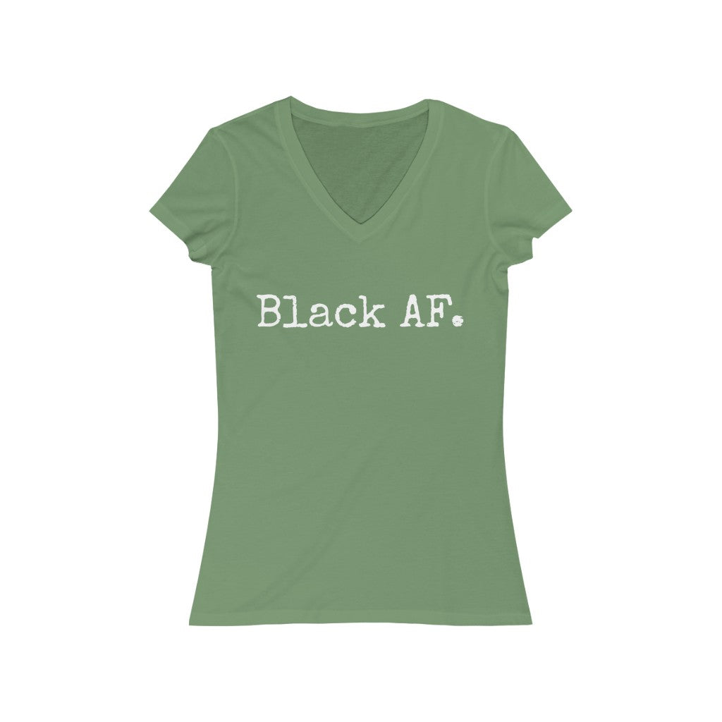 Black AF. Women's Jersey Short Sleeve V-Neck Tee