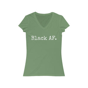 Black AF. Women's Jersey Short Sleeve V-Neck Tee