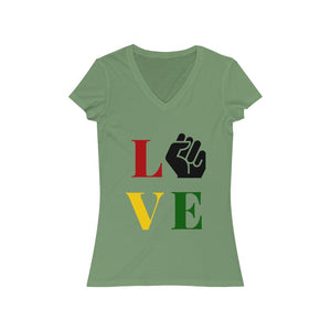 Power in Black Love V-Neck Tee