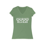 Load image into Gallery viewer, Lightly Melanated Hella Black V-Neck Tee
