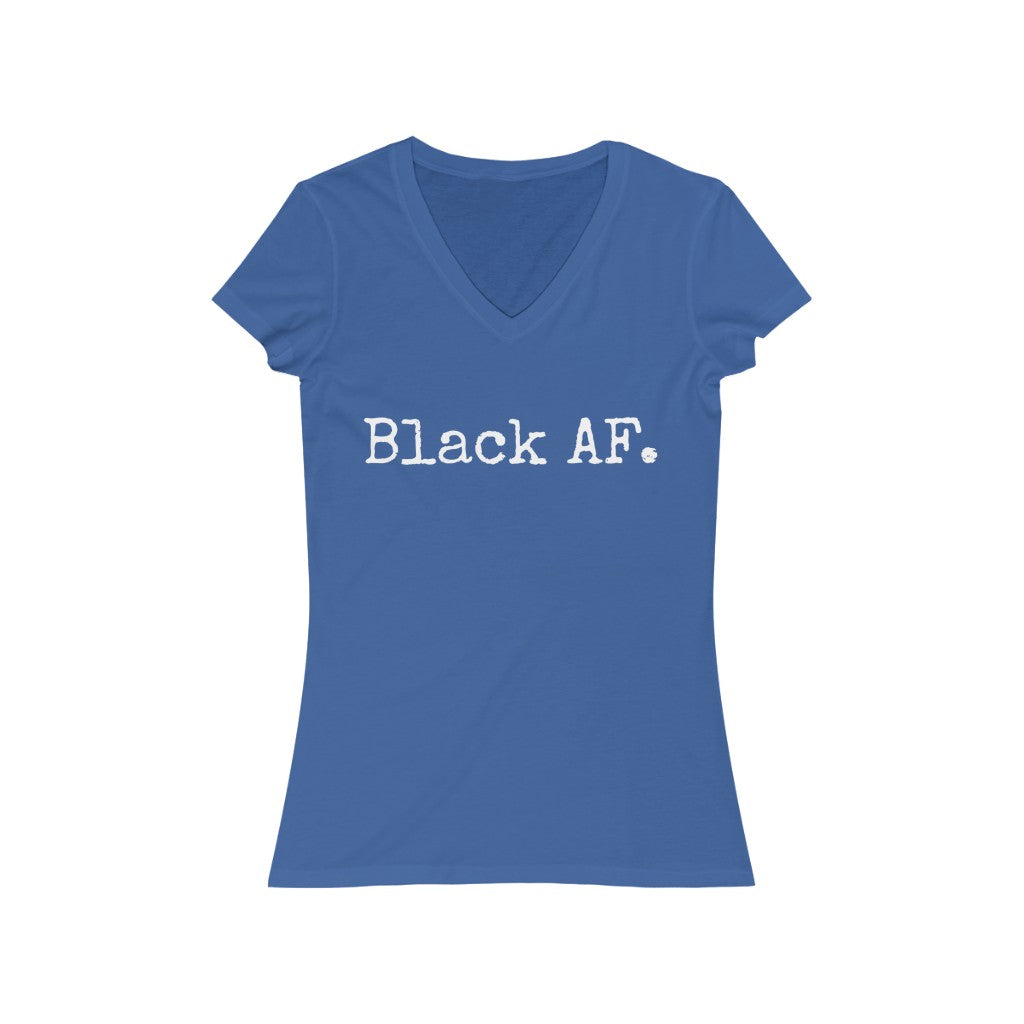 Black AF. Women's Jersey Short Sleeve V-Neck Tee