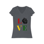 Load image into Gallery viewer, Power in Black Love V-Neck Tee
