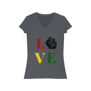 Power in Black Love V-Neck Tee