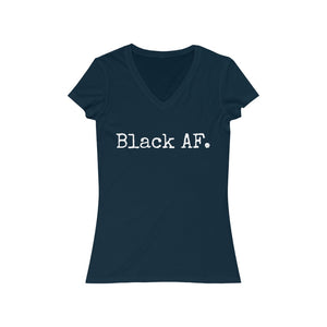 Black AF. Women's Jersey Short Sleeve V-Neck Tee