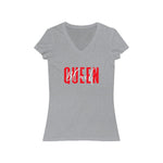 Load image into Gallery viewer, Black Queen V-Neck Tee
