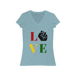 Load image into Gallery viewer, Power in Black Love V-Neck Tee
