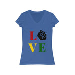 Load image into Gallery viewer, Power in Black Love V-Neck Tee
