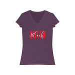 Load image into Gallery viewer, Black Queen V-Neck Tee
