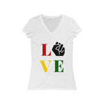 Load image into Gallery viewer, Power in Black Love V-Neck Tee
