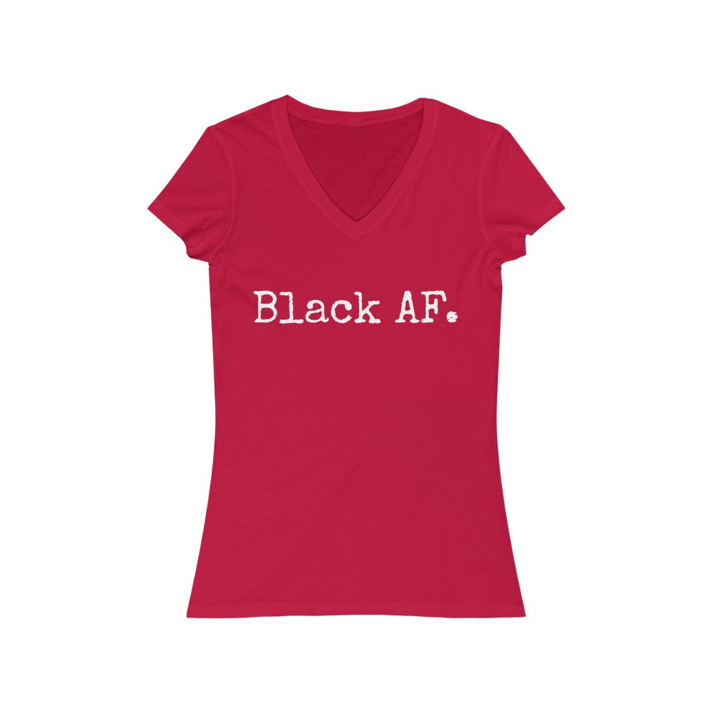 Black AF. Women's Jersey Short Sleeve V-Neck Tee