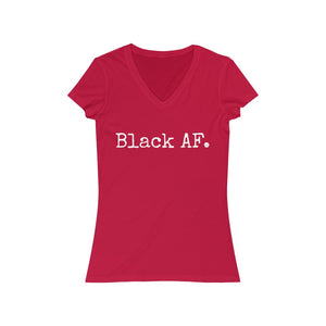 Black AF. Women's Jersey Short Sleeve V-Neck Tee