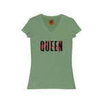 Load image into Gallery viewer, Black Queen V-Neck Tee
